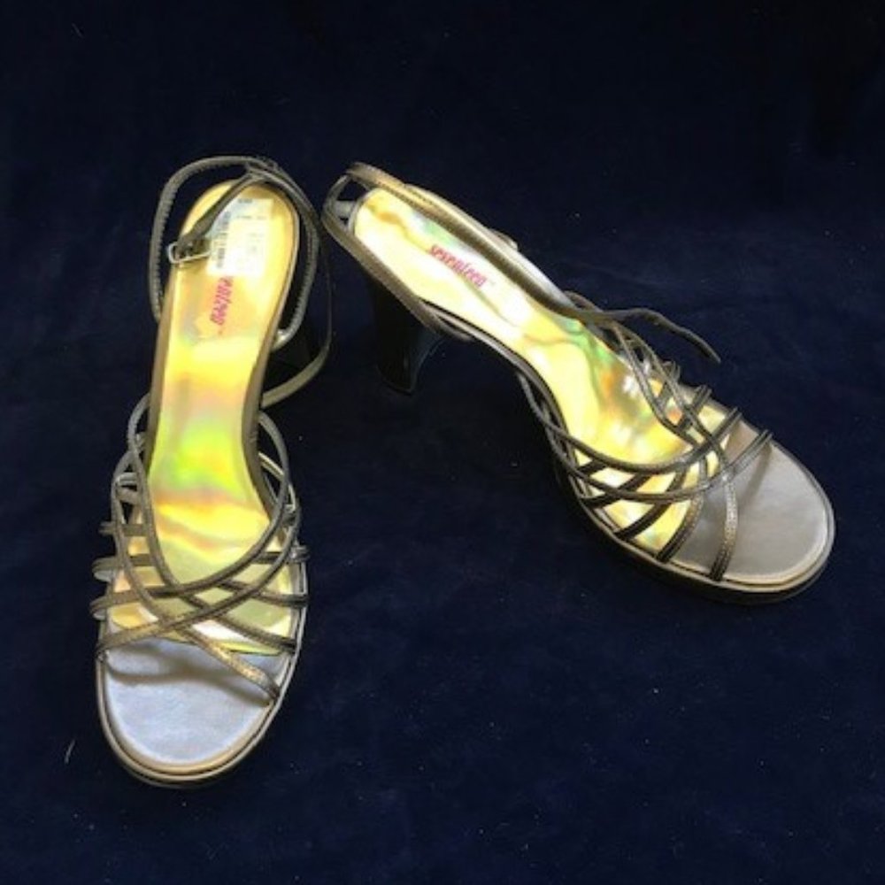 Seventeen Strappy Heels Sz 8.5M 4"Chunky High Heel
